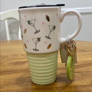 Sheffield Home, ceramic travel mug/keychain set.